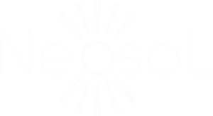 logo moteur solaire néosol blanc
